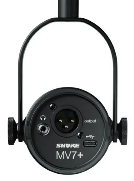 Shure MV7+ černá / Dynamický mikrofon / XLR / USB-C / 50 - 16000 Hz (MV7+-K)