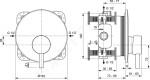 IDEAL STANDARD - Connect Air Umyvadlo nábytkové 640x460x165 mm, s přepadem, otvor pro baterii, černá E0289V3