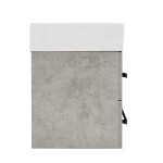 Koupelnová skříňka s umyvadlem a černou úchytkou SAT Cube Way 60x53x46 cm beton mat CUBE46C602BESATCWL CUBE46C602BESATCWL