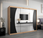 Šatní skříň Abi W0 Barva korpusu: Dub Sonoma, Rozměry: 200 cm, Dveře: Dub sonoma