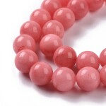 Přírodní malajský nefrit - lososový - ∅ 6 mm - 1 ks