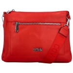 Stylová dámská koženková crossbody kabelka Verrona, červená