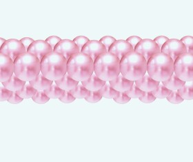 Balónky chromové světle růžové girlanda 3 m