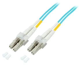EFB / Optický patch kabel LC-LC / Duplex / OM3 / 1m / tyrkysová (O0312.1)