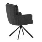 Jídelní židle, šedá, manšestrová látka, HC-X1128 GREY2