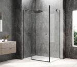 POLYSAN - GLOBE GUN METAL obdélníkový sprchový kout 1200x900, čiré sklo, levé GB1012-3315LGM