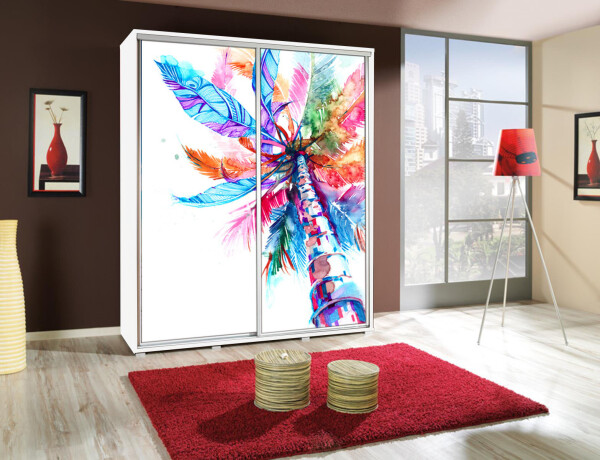 Šatní skříň Penelopa Palma Barva korpusu: Kaštan - wenge, Rozměry: 155 cm