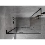 MEXEN/S - Mist-H L Duo sprchový kout dveře křídlové 105 x 95, transparent, černá 8A5L-105L-095P-70-00