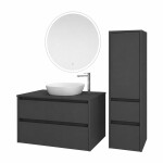 Mereo Opto, koupelnová skříňka 60 cm, černá CN940SN