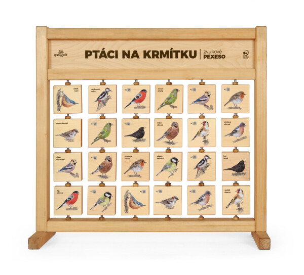Pexeso zvukové stolní - Ptáci na krmítku