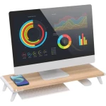 Techly ICA-MS 389 bílá / Stojan pod monitor / 545x210x80 mm / ABS, MDF / nožičky (ICA-MS-389)