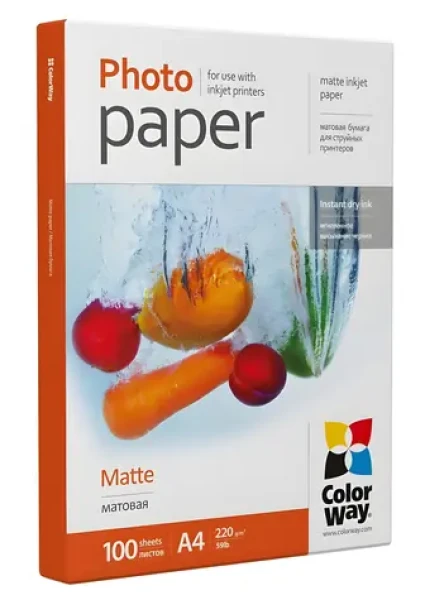COLORWAY Fotopapír / Matný / A4 / 220g/m2 / 100 listů (PM220100A4)