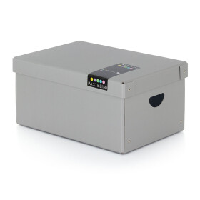 Karton P+P Krabice lamino velká Pastelini šedá 35,5 x 24 x 16 cm 7-00821