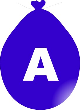 Balónek písmeno A modré balonky.cz Balónek písmeno A modré balonky.cz