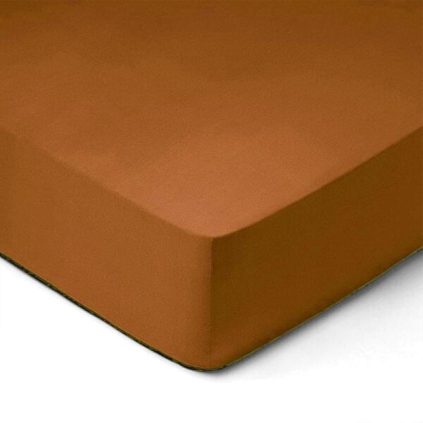 DekorTextil Jersey napínací prostěradlo hnědé ROZMĚR: (š/d/v) 90 x 220 x 20 cm