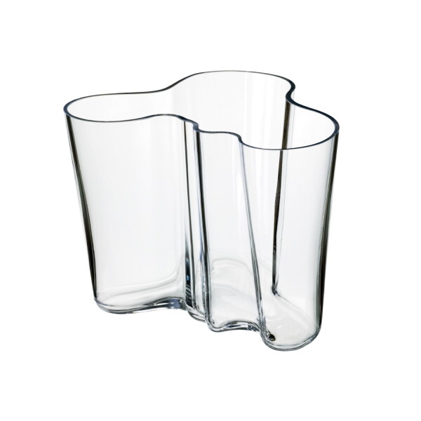 Iittala Skleněná váza Aalto 16 cm – Clear, čirá barva