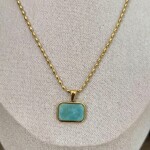ELENYS Amazonite | Náhrdelník s přírodním kamenem Délka: 40+5 cm / max. 45 cm