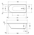 DURAVIT - D-Neo Vana 180x80 cm, bílá 700475000000000