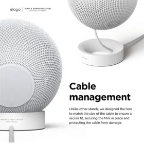 Elago Silikonový stojánek pro Apple HomePod mini bílá / Stojánek / silikonový (EST-HPMINI-WH)