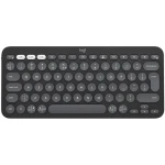 Logitech K380s Pebble Keys 2 šedá / Bezdrátová klávesnice / BT / USB / CZSK Layout (920-011851CZS)