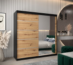 Šatní skříň Abi V2 Barva korpusu: Dub Sonoma, Rozměry: 200 cm, Dveře: Dub sonoma