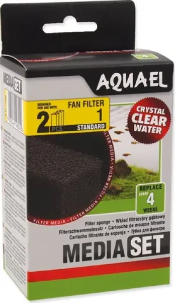 Aquael SPONGE FAN-1 PLUS / Náhradní filtrační houba / 2 ks / pro akvária 40–100 l (851-113905)