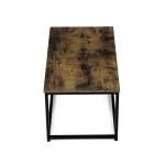 Stůl konferenční, 90x48x41 cm, MDF, dekor staré dřevo, černý kov