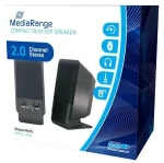 MediaRange MROS352 černá / Reproduktory 2.0 / 6W / USB / 3,5mm (MROS352)