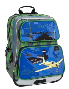 Bagmaster školní batoh GALAXY 6 C Blue/Green/Yellow