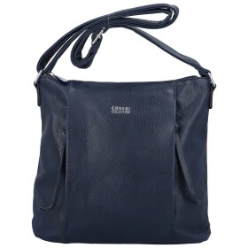 Trendová dámká koženková crossbody Larika, tmavě modrá