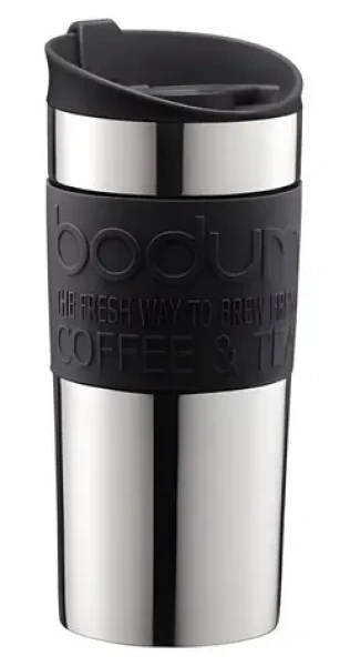 Bodum Travel Mug SS černá / Termohrnek / nerezová ocel / 0,35 l