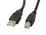 Lanberg černá / Kabel USB / USB 2.0 / typ A (M) - typ B (M) / 0,5 m (CA-USBA-11CC-0005-BK)