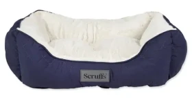 Scruffs Wilton Box Bed tmavě modrá M / Pelech pro psy / Bočnice / Polyester / 60 x 50 cm / Pratelný (974-662621)