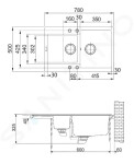 FRANKE - Maris Fragranitový dřez MRG 651-78, 780x500 mm, bílá-led 114.0285.325