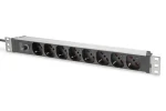 Digitus DN-95410-IT červená / Zásuvková lišta / 19" / 1U / 8x IT zásuvka / IEC C14 / 10A (DN-95410-IT)