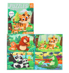 Mamido Magnetické puzzle 4v1 zvířátka MT1571