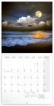 Nástěnný poznámkový kalendář Presco Group 2024 - Měsíc, 30 × 30 cm