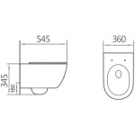 MEXEN - Carmen mísa wc Rimless včetně sedátka s slow slim, duroplast, bílá lesk 3088L4000