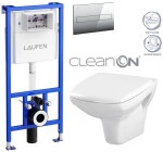 LAUFEN Rámový podomítkový modul CW1 SET chromovým tlačítkem WC CERSANIT CLEANON CARINA SEDÁTKO H8946600000001CR CA2