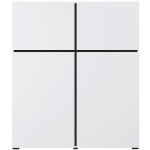 Komoda Cross vysoká 4D bílá/černá