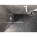 MEXEN/S - Lunar-B L sprchový kout dveře křídlové levá 70 x 70, transparent, bílá 832L-070-070-20-00-L