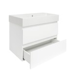 Koupelnová skříňka s umyvadlem SAT B-Way 79x50x45 cm bílá lesk BWAY280WU2BI BWAY280WU2BI