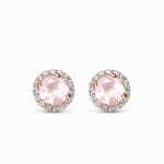 Emporial náušnice 14k zlato Vermeil GU-DR2564E-ROSEGOLD-ROSEQUARTZ