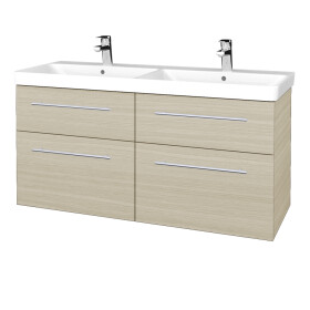 Dřevojas - Umyvadlová skříňka Q MAX SZZ4 120 - D04 Dub / Úchytka T02 / D04 Dub 332174B