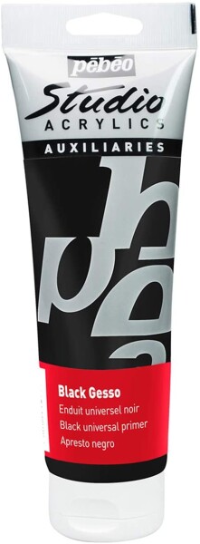 Pébéo Studio Gesso - univerzální akrylový šeps 250 ml - černý