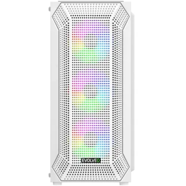 EVOLVEO Xenon bílá / PC skříň / Midi Tower / ATX/mATX/Mini ITX / 4x ARGB / temperované sklo (XENON-WH-4)
