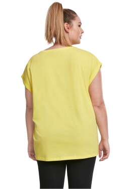 Dámské tričko prodlouženým ramenem zářivě žluté