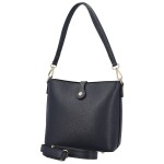 Luxusní dámská kožená kabelka na rameno Bertha, tmavě modrá