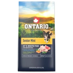 Ontario Senior Mini Fish Brown Rice 6.5kg / Granule pro starší psy (214-13114)