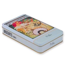 Plechová dóza Alfons Mucha - Biscuits 24×14×4 cm